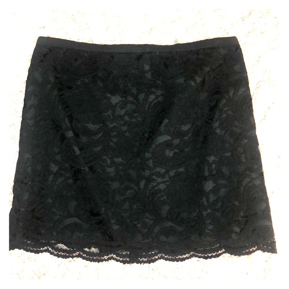 Black lace skirt